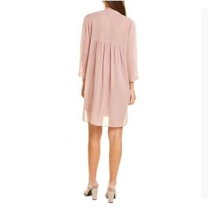 Club Monaco Light Pink/Mauve Pintuck Silk Tunic Dress